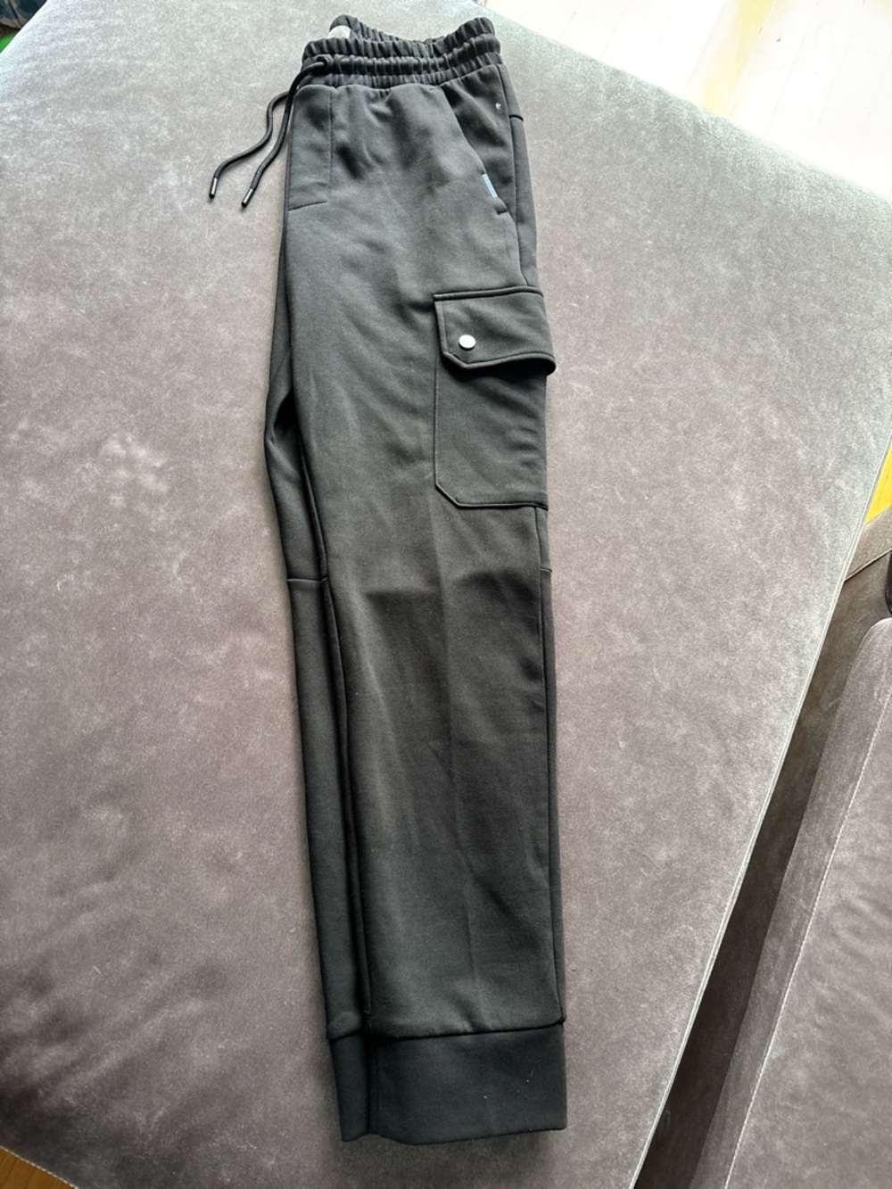 H&M Black Cargo Joggers with Snap Pocket